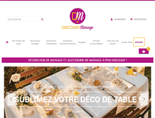 Tablet Screenshot of discount-mariage.fr